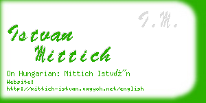 istvan mittich business card